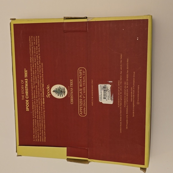 Spode Christmas Tree Appetizer Plate with Knife - Picture 13 of 13